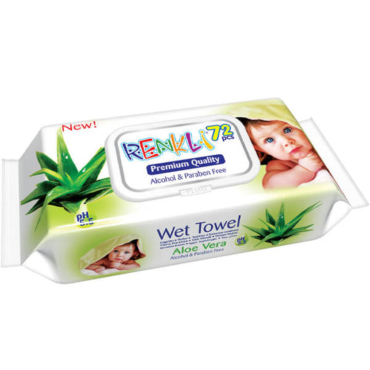 RENKLI ΜΩΡΟΜΑΝΤΗΛΑ ΜΕ ΚΑΠΑΚΙ 72τεμ. - (ALOE VERA) (PREMIUM SERIES)