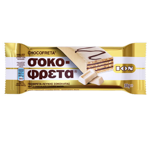 ΙΟΝ ΣΟΚΟΦΡΕΤΑ ΛΕΥΚΗ ΣΟΚΟΛΑΤΑ (20x38gr.) (No 8012)