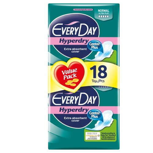 EVERYDAY HYPERDRY ΣΕΡΒΙΕΤΕΣ 18τεμ. - (NORMAL ULTRA PLUS) (0634)