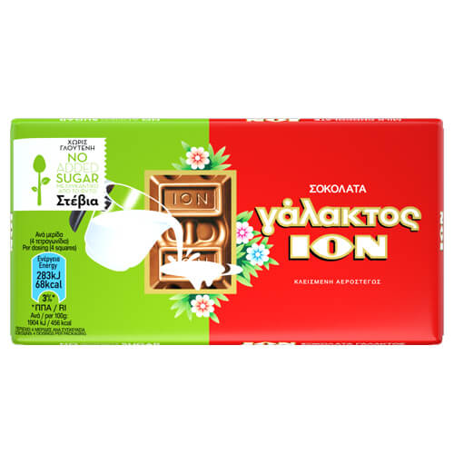 ΙΟΝ ΣΟΚΟΛΑΤΑ ΓΑΛΑΚΤΟΣ 60gr. - (ΣΤΕΒΙΑ) (No 1032)
