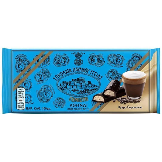 ΠΑΥΛΙΔΗΣ ΣΟΚΟΛΑΤΑ ΥΓΕΙΑΣ 100gr. - (CAPPUCHINO CREAM)