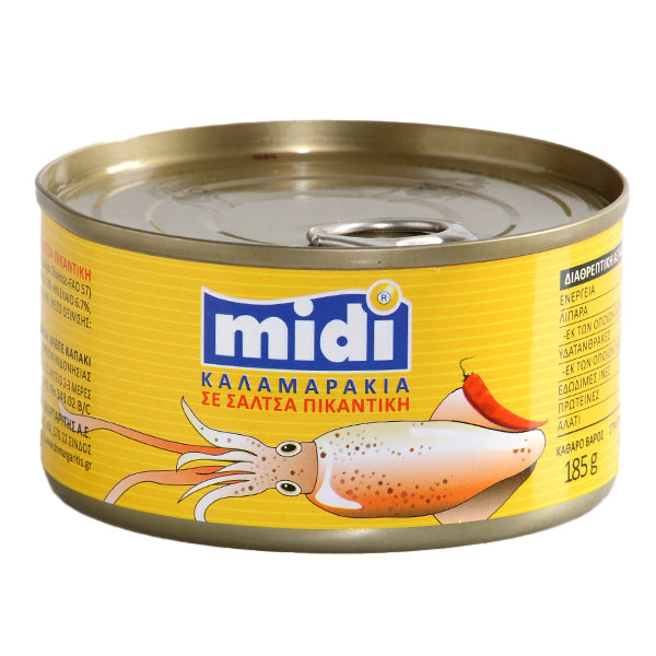 MIDI ΚΑΛΑΜΑΡΑΚΙΑ ΠΙΚΑΝΤΙΚΑ 185gr. - (ΣΕ ΠΙΚΑΝΤΙΚΗ ΣΑΛΤΣΑ)