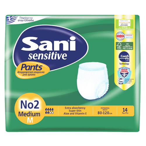 SANI PANTS ΕΣΩΡΟΥΧΑ ΑΚΡΑΤΕΙΑΣ No2 (14τεμ.) - (MEDIUM)