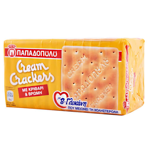 ΠΑΠΑΔΟΠΟΥΛΟΥ CREAM CRACKERS 185gr. - (ΚΡΙΘΑΡΙ ΒΡΩΜΗΣ)