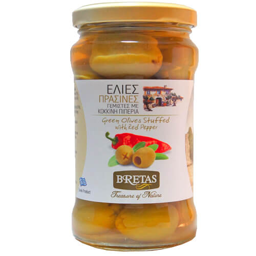 ΜΠΡΕΤΑΣ ΕΛΙΕΣ ΠΡΑΣΙΝΕΣ ΓΕΜΙΣΤΕΣ 314ml - (ΠΙΠΕΡΙΑ) (ΒΑΖΟ)