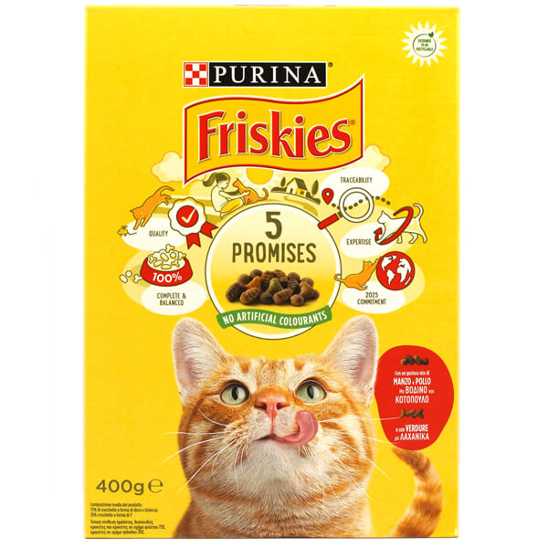 FRISKIES ΓΑΤΟΤΡΟΦΗ ΚΡΟΚΕΤΑ 400gr - (ΒΟΔΙΝΟ-ΚΟΤΟΠΟΥΛΟ-ΛΑΧΑΝΙΚΑ)