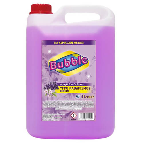 BUBBLE ΥΓΡΟ ΧΕΡΙΩΝ 4lit - (ΑΜΥΓΔΑΛΙΑ-ΛΕΒΑΝΤΑ)