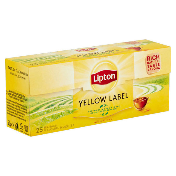 LIPTON ΜΑΥΡΟ ΤΣΑΙ ΦΑΚΕΛΑΚΙ (25x2gr) - (YELLOW LABEL)