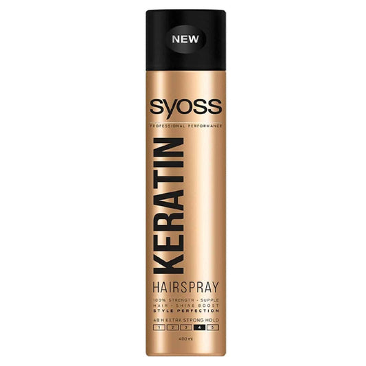 SYOSS HAIR SPRAY 400ml - (No 4) (KERATIN/ΧΡΥΣΟ)