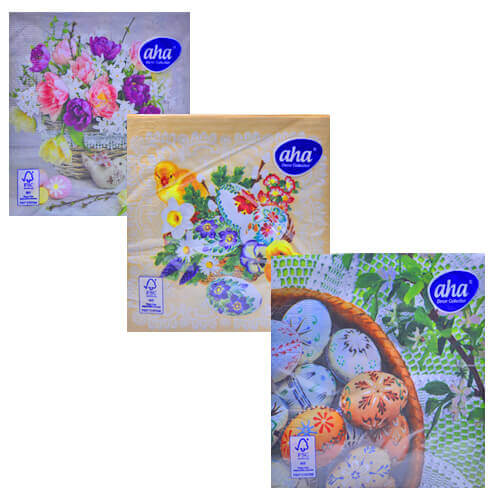 AHA ΧΑΡΤΟΠΕΤΣΕΤΑ ΠΑΣΧΑΛΙΝΗ (33x33cm) (20τεμ.) - (ΔΙΑΦΟΡΑ ΣΧΕΔΙΑ)