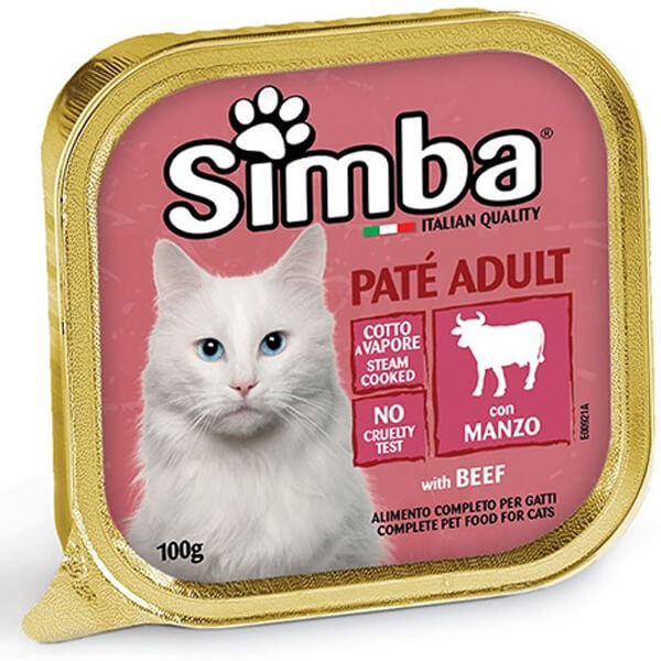 SIMBA ΓΑΤΟΤΡΟΦΗ PATE 100gr - (ΒΟΔΙΝΟ)