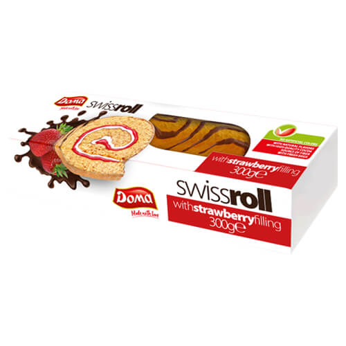 DOMA SWISS ROLL 300gr - (ΓΕΜΙΣΗ ΦΡΑΟΥΛΑ)