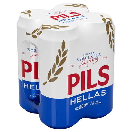 PILS ΜΠΥΡΑ ΚΟΥΤΙ (4x500ml) - (vol 4,5%)