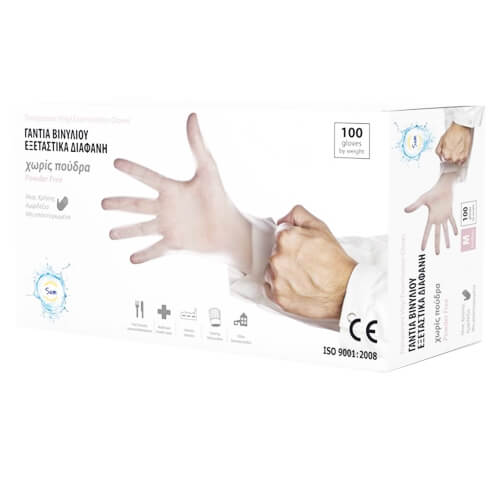 SAM ΓΑΝΤΙΑ ΒΙΝΥΛΙΟΥ ΔΙΑΦΑΝΕΣ LARGE ΑΠΟΥΔΡΑΡΙΣΤΑ - (100τεμ.)