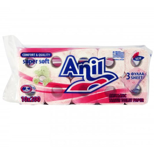 ANIL ΧΑΡΤΙ ΥΓΕΙΑΣ 3Φ - (ΑΡΩΜΑΤΙΚΟ) (92gr. x 10 ΡΟΛΛA)