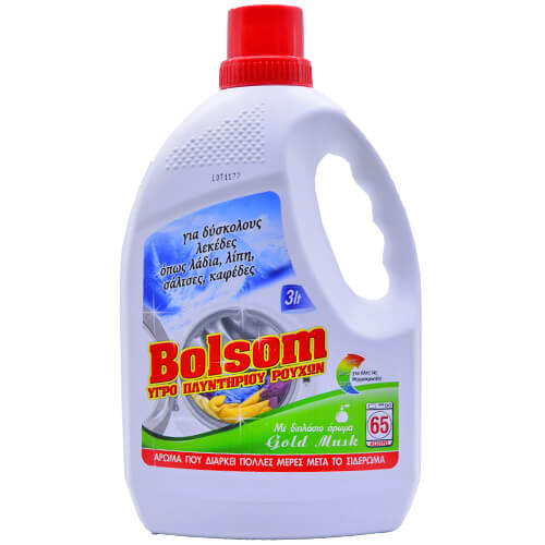 BOLSOM ΥΓΡΟ ΠΛΥΝΤΗΡ.ΡΟΥΧΩΝ 3lit - (GOLD MUSK)