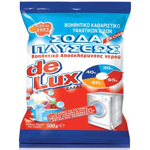 DE LUX ΣΟΔΑ ΠΛΥΣΕΩΣ ΣΚΟΝΗ 500gr.