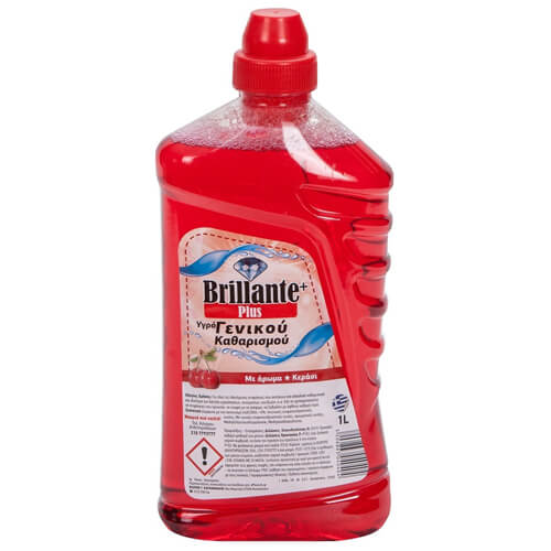 BRILLANTE PLUS ΥΓΡΟ ΚΑΘΑΡΙΣΜΟΥ 1lit - (ΚΕΡΑΣΙ/ΚΟΚΚΙΝΟ)