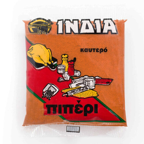 ΙΝΔΙΑ ΠΙΠΕΡΙ ΚΟΚΚΙΝΟ ΚΑΥΤΕΡΟ 100gr. - (ΦΑΚΕΛΟΣ)