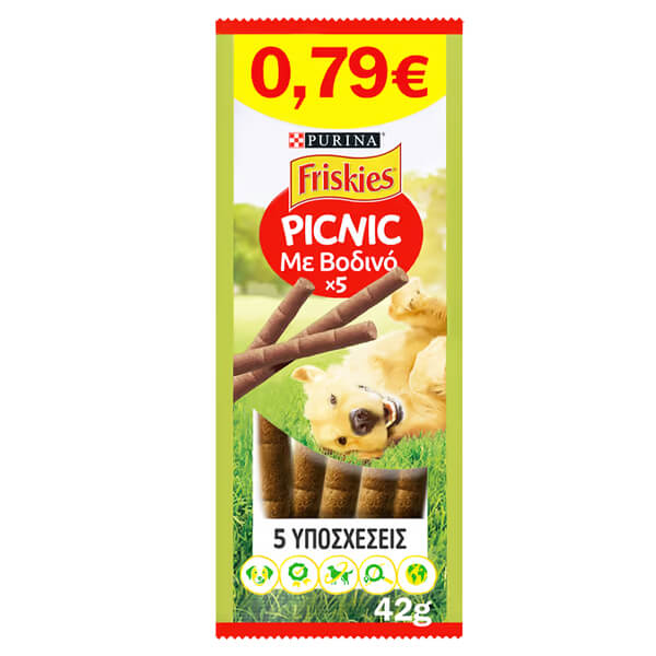 FRISKIES PICNIC STICKS 42gr - (ΒΟΔΙΝΟ)