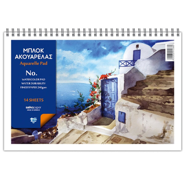 ΜΠΛΟΚ ΑΚΟΥΑΡΕΛΑΣ 14Φ - (Νο 3) (25x35)