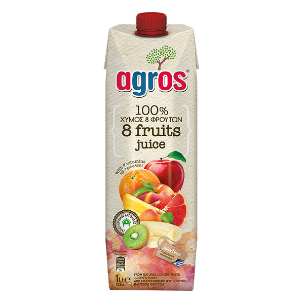 AGROS ΧΥΜΟΣ 1lit - (8 ΦΡΟΥΤΑ)