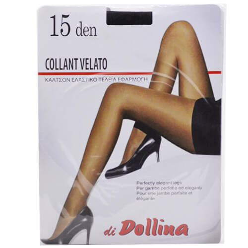 DOLLINA ΚΑΛΣΟΝ LYCRA VELATO 15DEN (Νο4) - (ΜΑΥΡΟ)