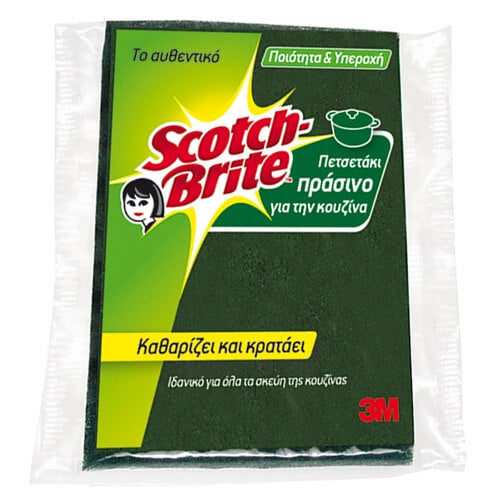 SCOTCH BRITE ΣΥΡΜΑΤΙΝΟ ΠΕΤΣΕΤΑΚΙ (11,5x15,8cm) - (ΠΡΑΣΙΝΟ)