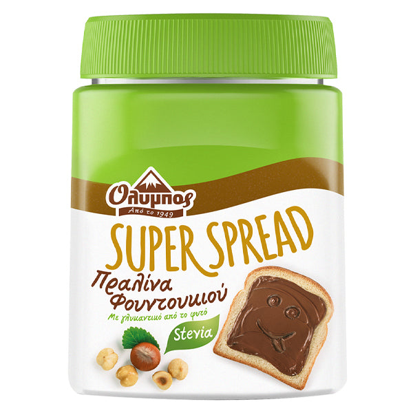 ΟΛΥΜΠΟΣ SUPΕRESPREAD ΠΡΑΛΙΝΑ ΦΟΥΝΤΟΥΚΙΟΥ 350gr. - (STEVIA)