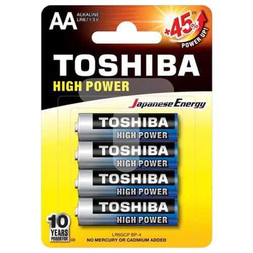 TOSHIBA ΜΠΑΤΑΡΙΑ AA (4τεμ.) ΑΛΚΑΛIKH - (ΜΕ ΦΟΡΟ 0,08€)