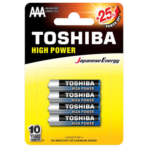 TOSHIBA ΜΠΑΤΑΡΙΑ AAA (4τεμ.) ΑΛΚΑΛIKH - (ΜΕ ΦΟΡΟ 0,08€)