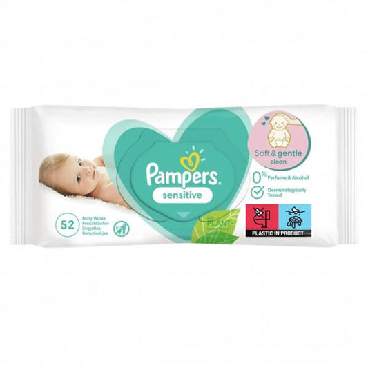 PAMPERS ΜΩΡΟΜΑΝΤΗΛΑ 52τεμ. - (SENSITIVE)