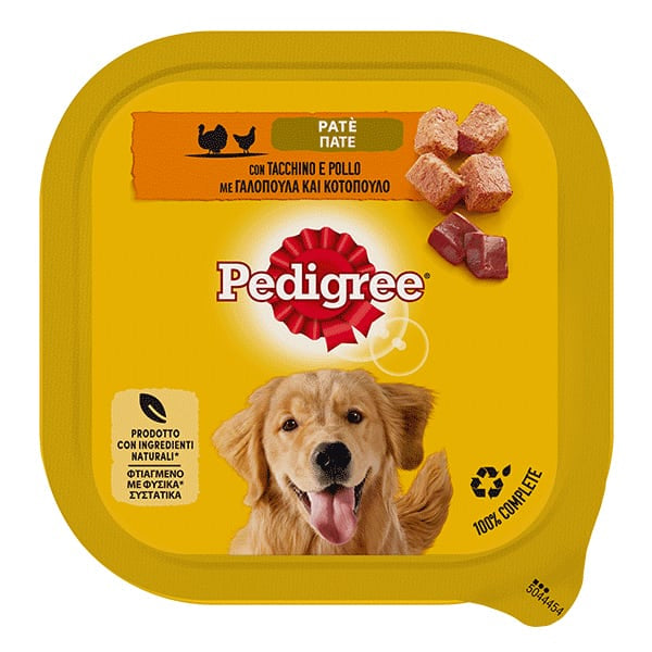PEDIGREE ΣΚΥΛΟΤΡΟΦΗ ΠΑΤΕ 300gr. - (POLLO/TACCHINO/VASCHETTA)