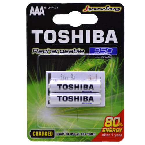 TOSHIBA ΜΠΑΤΑΡΙΑ (ΕΠΑΝΑΦΟΡΤ.) AAA (2τεμ.) - 950mAh (ΜΕ ΦΟΡΟ 0,02€)