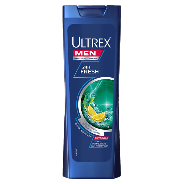 ULTREX ΣΑΜΠΟΥΑΝ 360ml - (FRESH ΛΕΜΟΝΙ & ΜΕΝΤΑ )