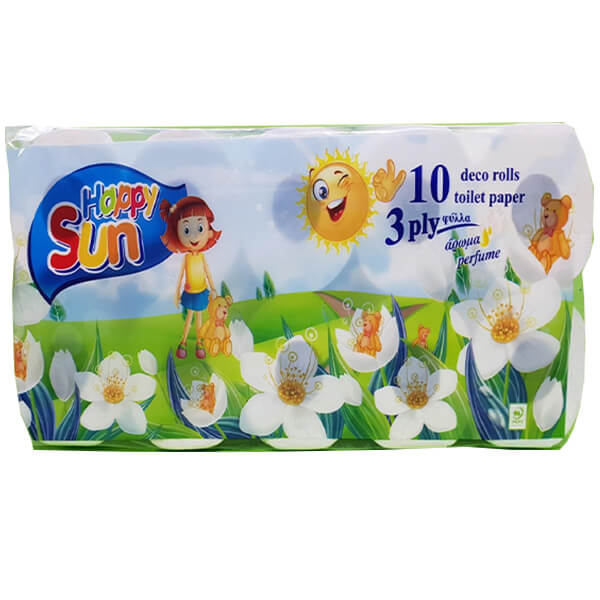 HAPPY SUN ΧΑΡΤΙ ΥΓΕΙΑΣ ΜΠΛΕ (95gr. x 10 ΡΟΛΛA)