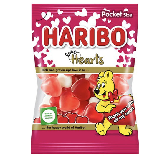 HARIBO ΖΑΧΑΡΩΤΑ 100gr. - (LOVE HEARTS)