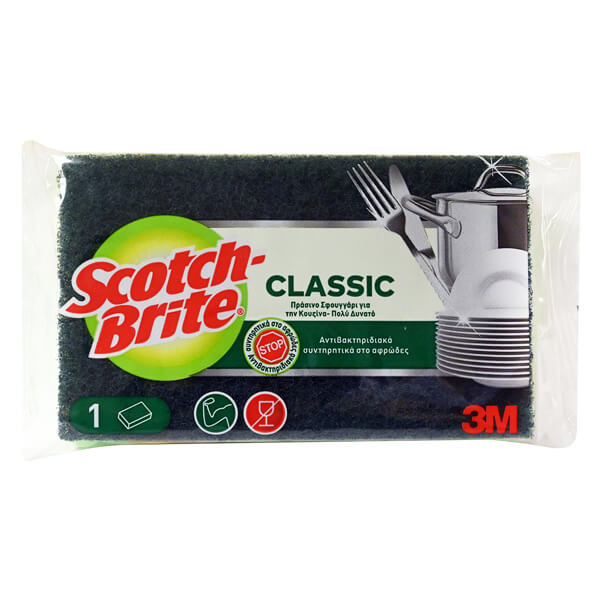 SCOTCH BRITE ΣΦΟΥΓΓΑΡΙ - (ΠΡΑΣΙΝΟ) (ΑΝΤΙΒ/ΚΟ)