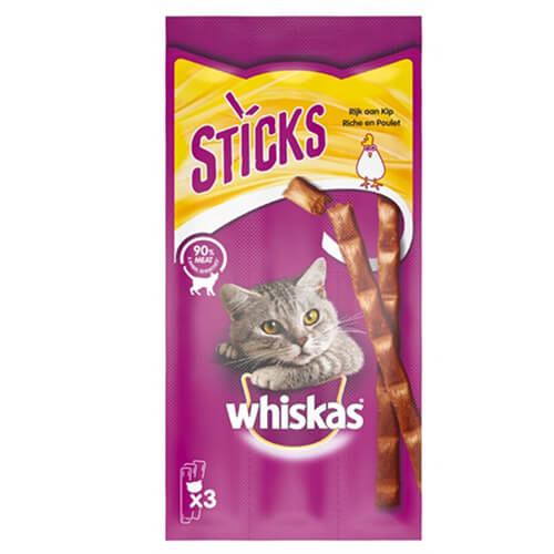 WHISKAS ΓΑΤΟΤΡΟΦΗ STICKS 18gr - (ΚΟΤΟΠΟΥΛΟ)