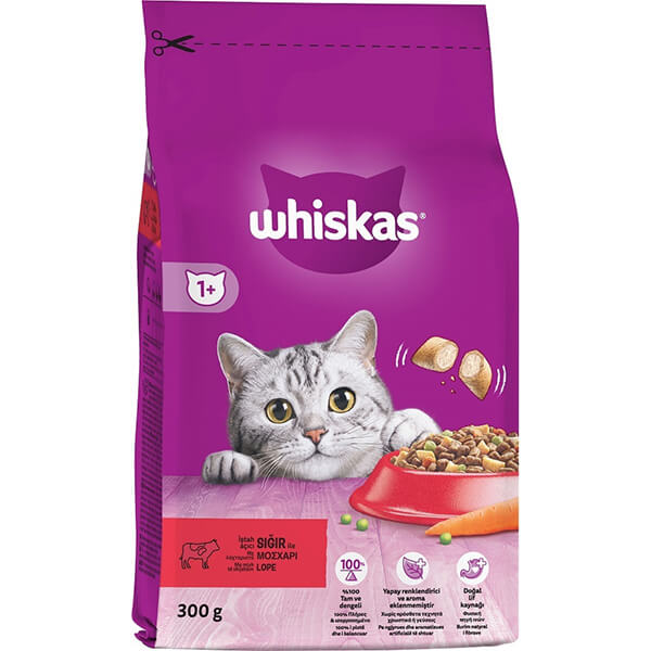 WHISKAS ΓΑΤΟΤΡΟΦΗ ΓΕΜΙΣΤΕΣ ΚΡΟΚΕΤΕΣ 300gr. - (ΜΟΣΧΑΡΙ)