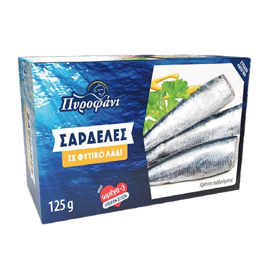 ΠΥΡΟΦΑΝΙ ΣΑΡΔΕΛΑ 125gr. - (ΣΕ ΦΥΤΙΚΟ ΛΑΔΙ)