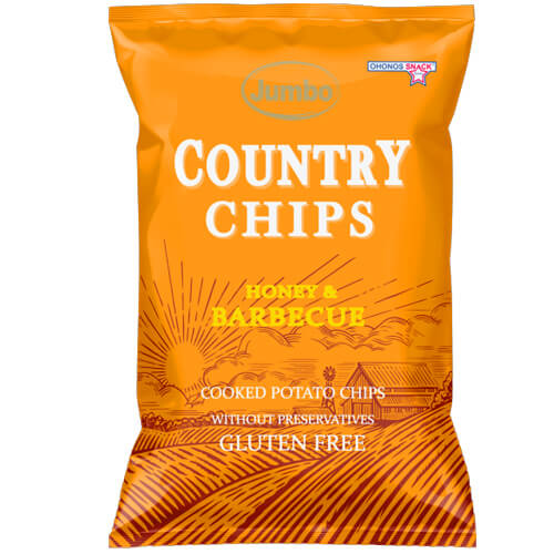 JUMBO COUNTRY CHIPS 150gr. - (ΜΕΛΙ & BBQ) (84340)