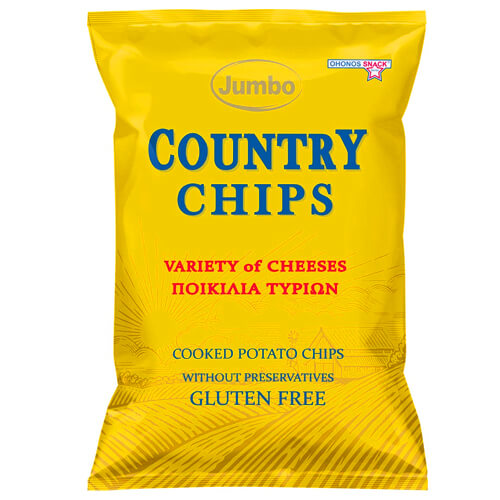 JUMBO COUNTRY CHIPS 150gr. - (ΤΥΡΙ & ΠΑΡΜΕΖΑΝΑ) (84440)