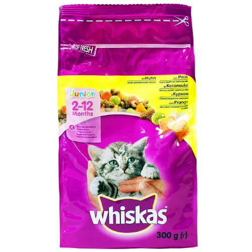 WHISKAS ΓΑΤΟΤΡΟΦΗ JUNIOR ΚΡΟΚΕΤΑ 300gr. - (ΚΟΤΟΠΟΥΛΟ)