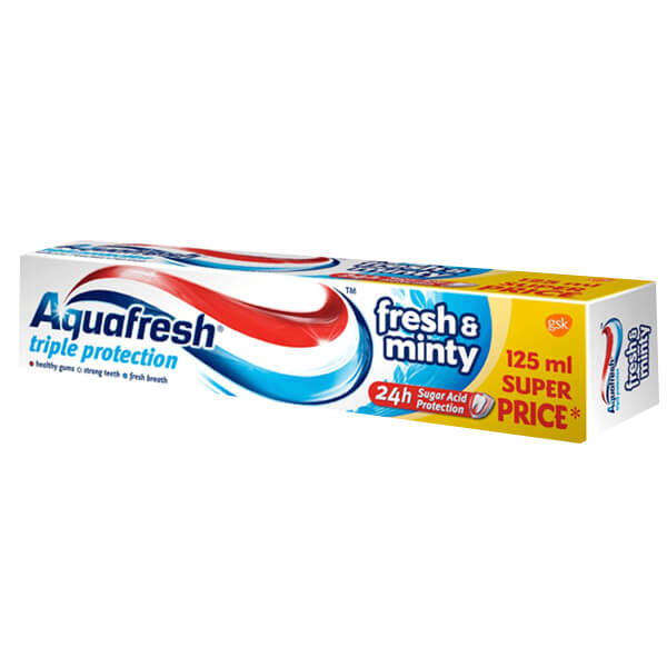 AQUAFRESH TRIPLE PROTECTION 125ml - (FRESH & MINTY) (ΟΔΟΝΤΟΚΡΕΜΑ)