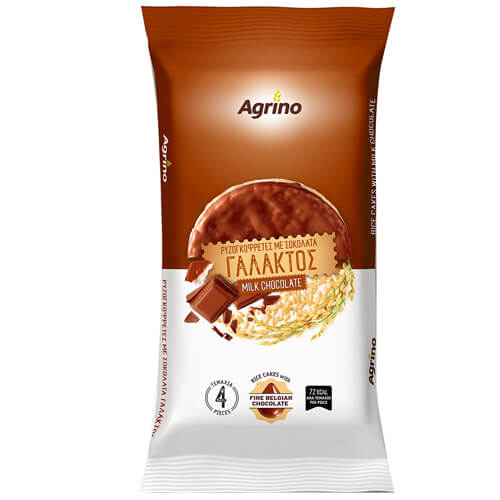 AGRINO ΡΥΖΟΓΚΟΦΡΕΤΕΣ ΜΕ ΕΠΙΚΑΛΥΨΗ 60gr - (ΣΟΚΟΛΑΤΑ ΓΑΛΑΚΤΟΣ)
