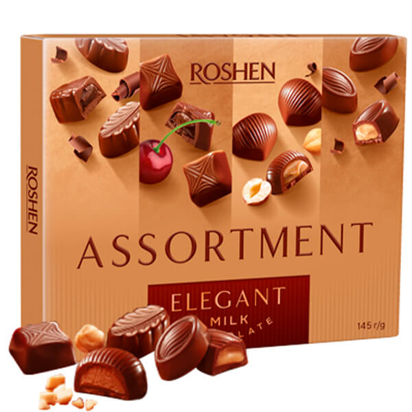 ROSHEN ASSΟRTMENT ELEGANT ΣΟΚΟΛΑΤΑΚΙΑ 145gr. - (ΣΟΚΟΛΑΤΑΚΙΑ ΓΑΛΑΚΤΟΣ)