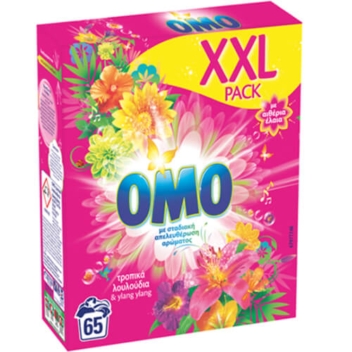 OMO ΣΚΟΝΗ ΠΛΥΝΤΗΡΙΟΥ 65μεζ. (3,640kg) - (ΤΡΟΠΙΚΑ ΛΟΥΛΟΥΔΙΑ)