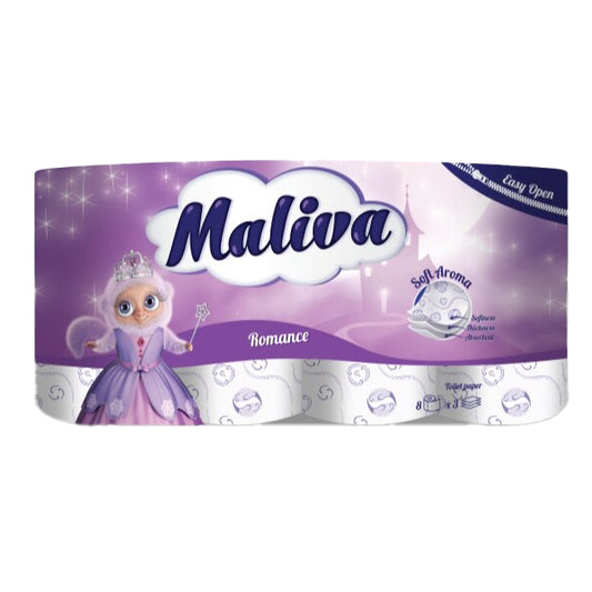MALIVA ΧΑΡΤΙ ΥΓΕΙΑΣ 8 ΡΟΛΑ 3Φ - (ROMANCE)