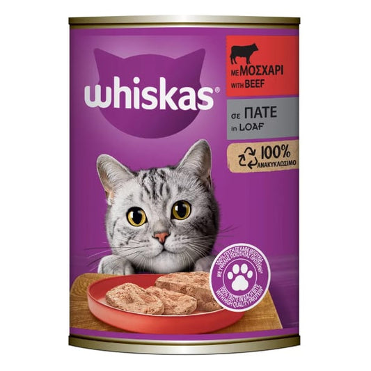 WHISKAS ΓΑΤΟΤΡΟΦΗ ΠΑΤΕ 400gr - (ΜΟΣΧΑΡΙ)